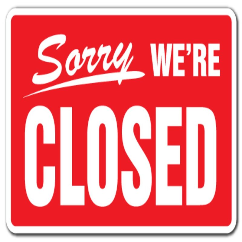 SignMission Sorry We're Closed Business Sign Hours Time | Wayfair