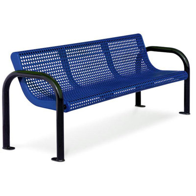 Ultra Perforated Steel Contour Park Bench Anova