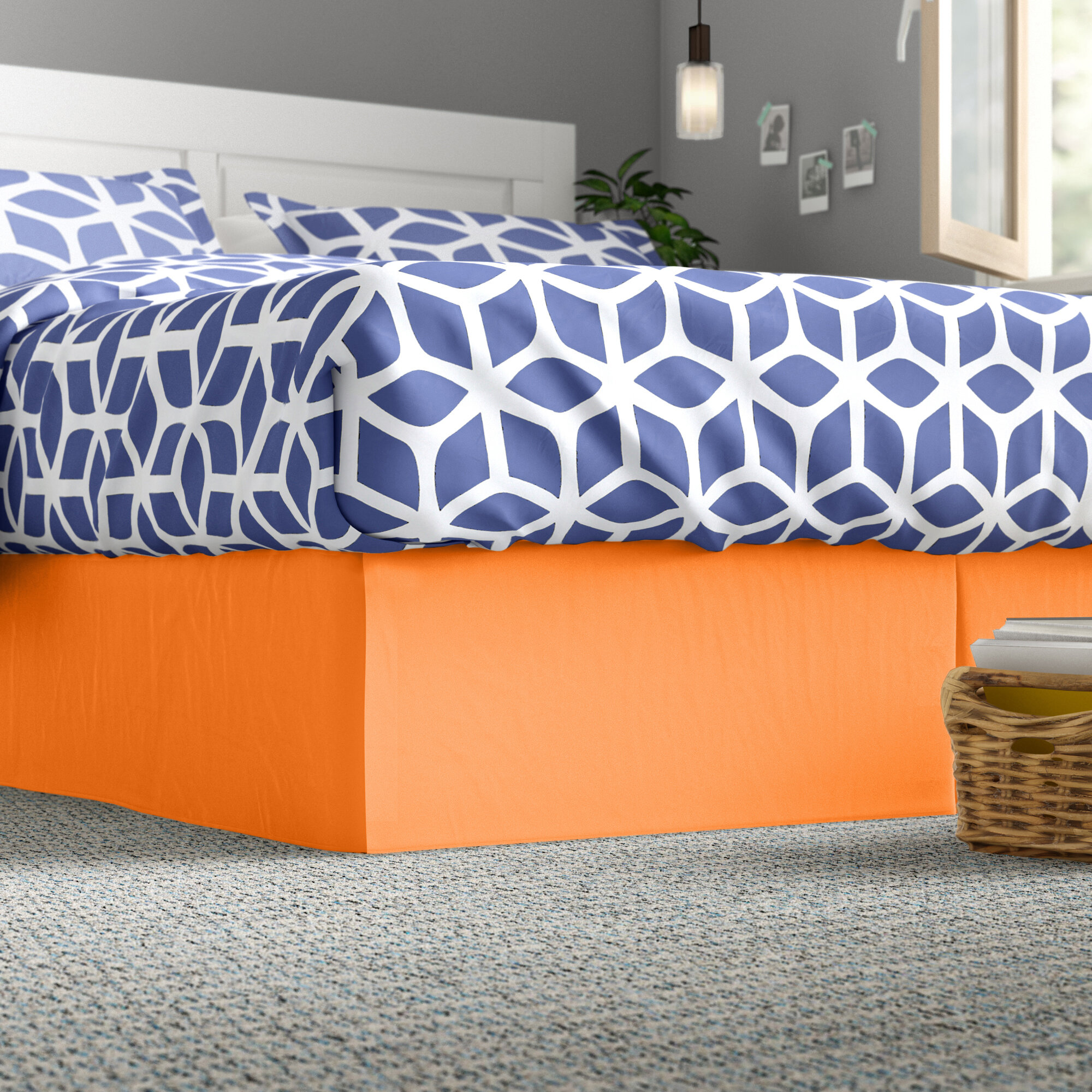 tangerine bed skirt