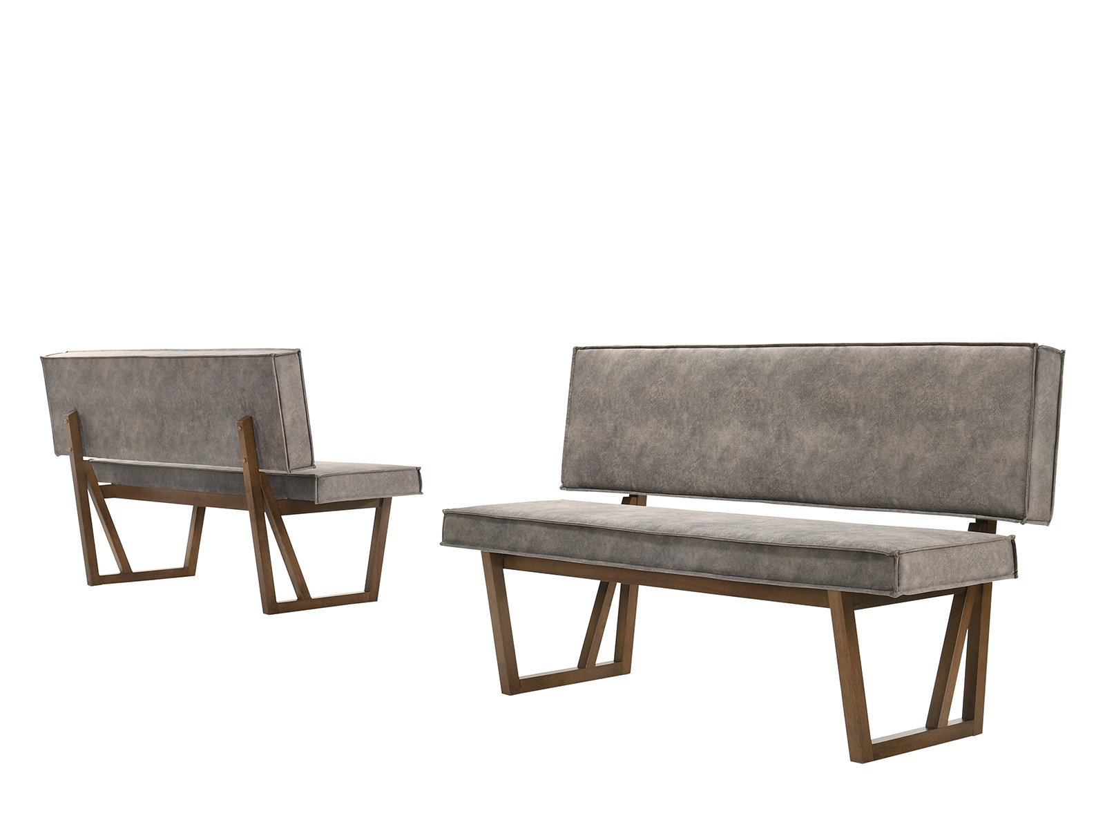 Bergmann Bench In Walnut Veneer. Bergmann Bench In Walnut Veneer.