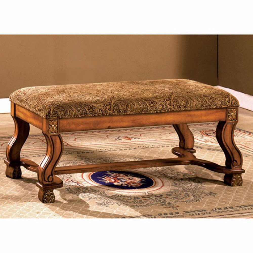 curved bedroom bench