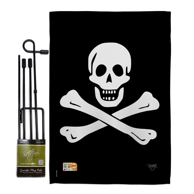 Breeze Decor Sam Pirate Impressions 2 Sided Polyester 18 5 X 13 In Flag Set Wayfair