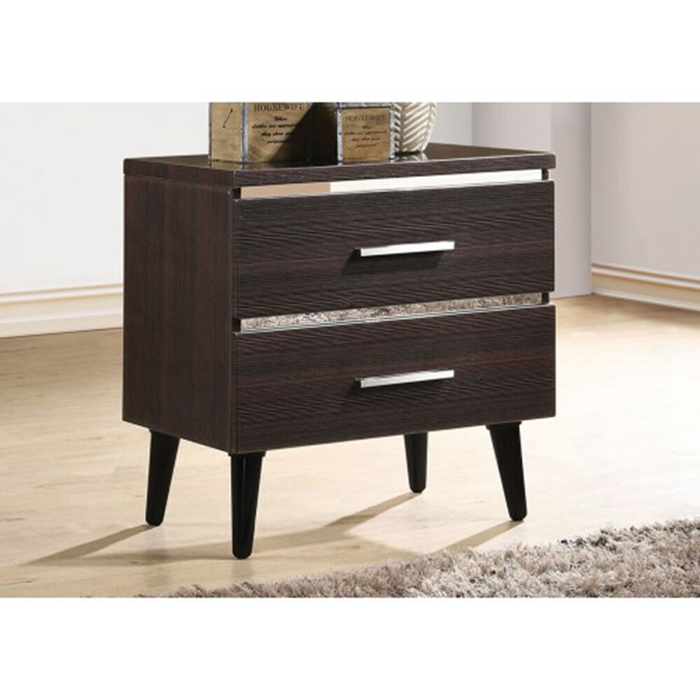 Corrigan Studio Creighton 2 Drawer Nightstand In Espresso Wayfair