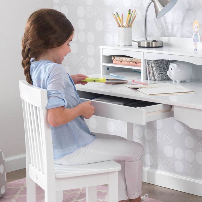 Kidkraft Avalon Kids Writing Desk With Hutch And Chair Set