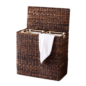 Oversized Divided Wicker Laundry Sorter