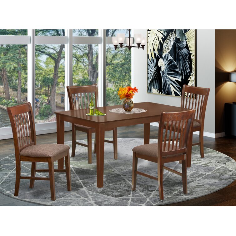 oblong dining table and chairs