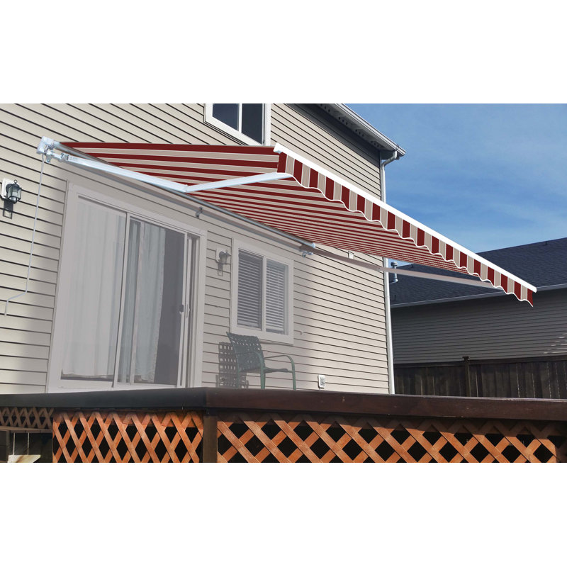Aleko Auvent De Terrasse En Angle Retractable En Tissu Et Commentaires Wayfair Ca