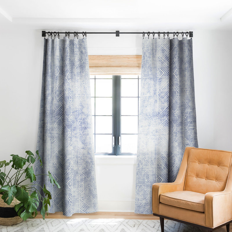 Holli Zollinger Amai Denim 1pc Blackout Window Curtain Panel Size per Panel: 50" W x 84" L