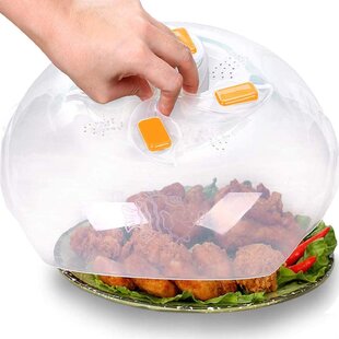 Clear Microwave Plate Cover Food Dish Lid Ventilated Steam Vent Kitchen Tool New 