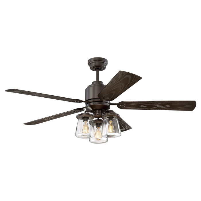 52 Luke Hangdown 5 Bladev Ceiling Fan With Remote Light Kit