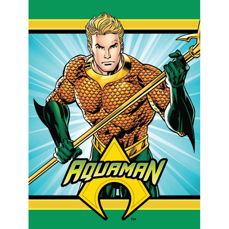 Crover Dc Comics Justice League Superhero Aquaman Plush Blanket Wayfair