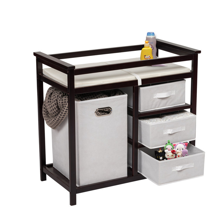 changing table with baskets