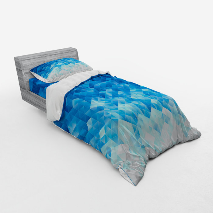 Decorative 4 Pieces Bedding Set With Quilt Cover 2 Pillow Cases