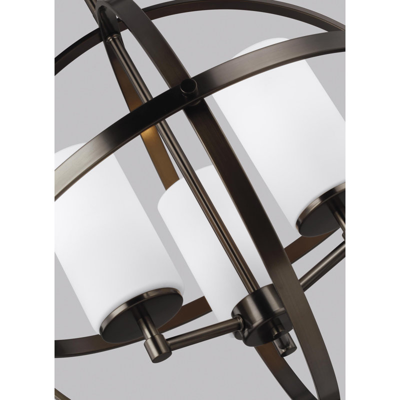 Raine 3 Light Shaded Globe Chandelier Reviews Allmodern