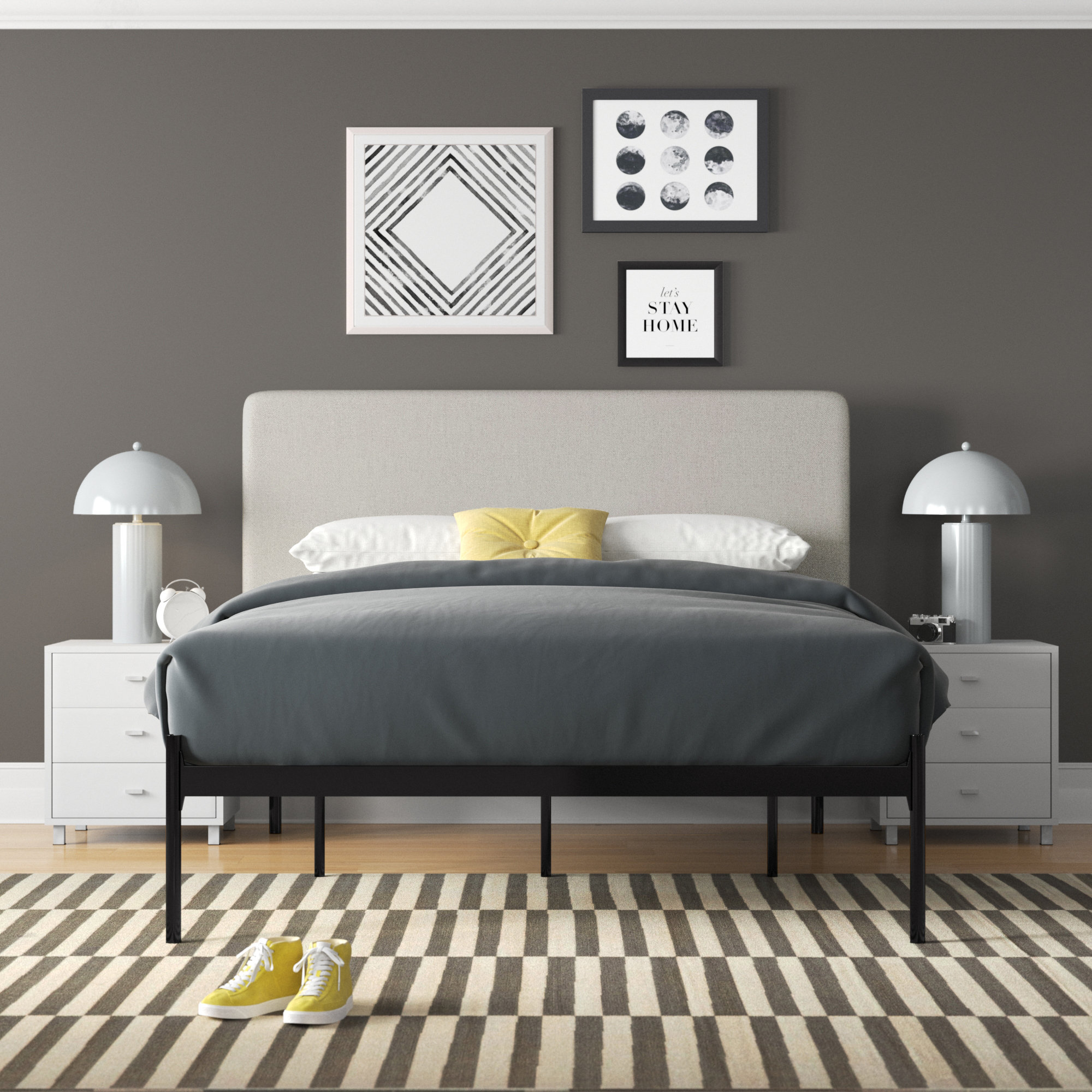 Zipcode Design™ Gadbois Upholstered Bed & Reviews | Wayfair zipcode-design-gadbois-upholstered-bed-reviews-wayfair