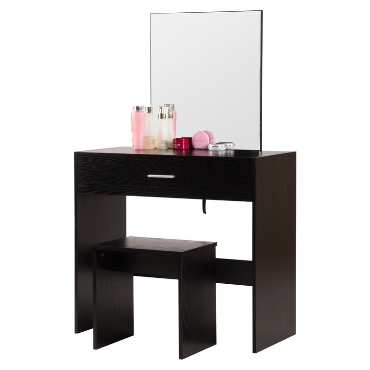 WOLTU White Dressing Table Set with Stool & 3 Oval Mirrors Makeup Desk with Chair Vanity Bedroom Dresser Large Storage of with 7 Drawers MB6029ws 