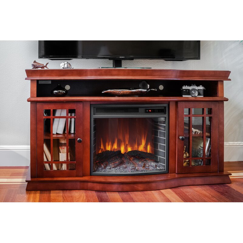 Cherry Wood Fireplace Tv Stand
 - Ebern Designs Jackson 25 X 21 Electric Fireplace Insert