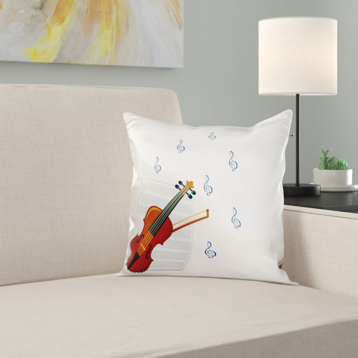 East Urban Home Violin Playing Music Pillow Cover Wayfair