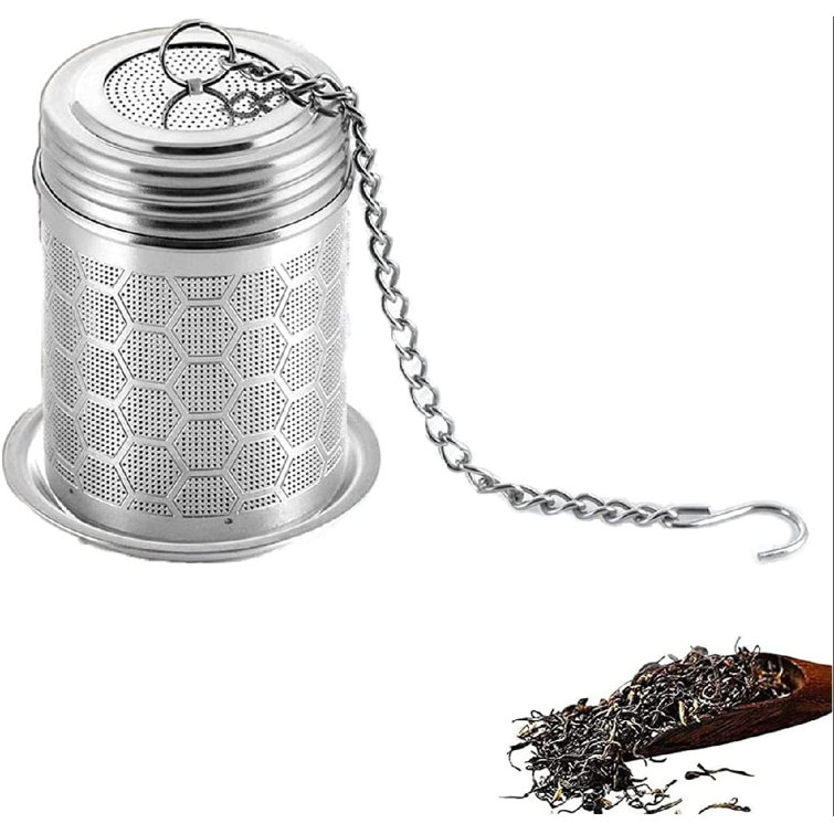 Steeper Diffuser Tea Ball Strainer Mesh Stainless Steel Clip Infuser Filter 