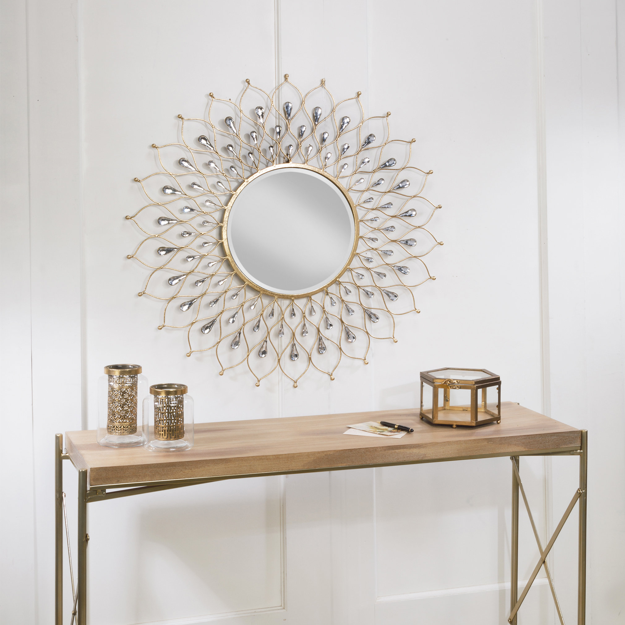 House Of Hampton Chauntel Glam Accent Mirror Reviews Wayfair