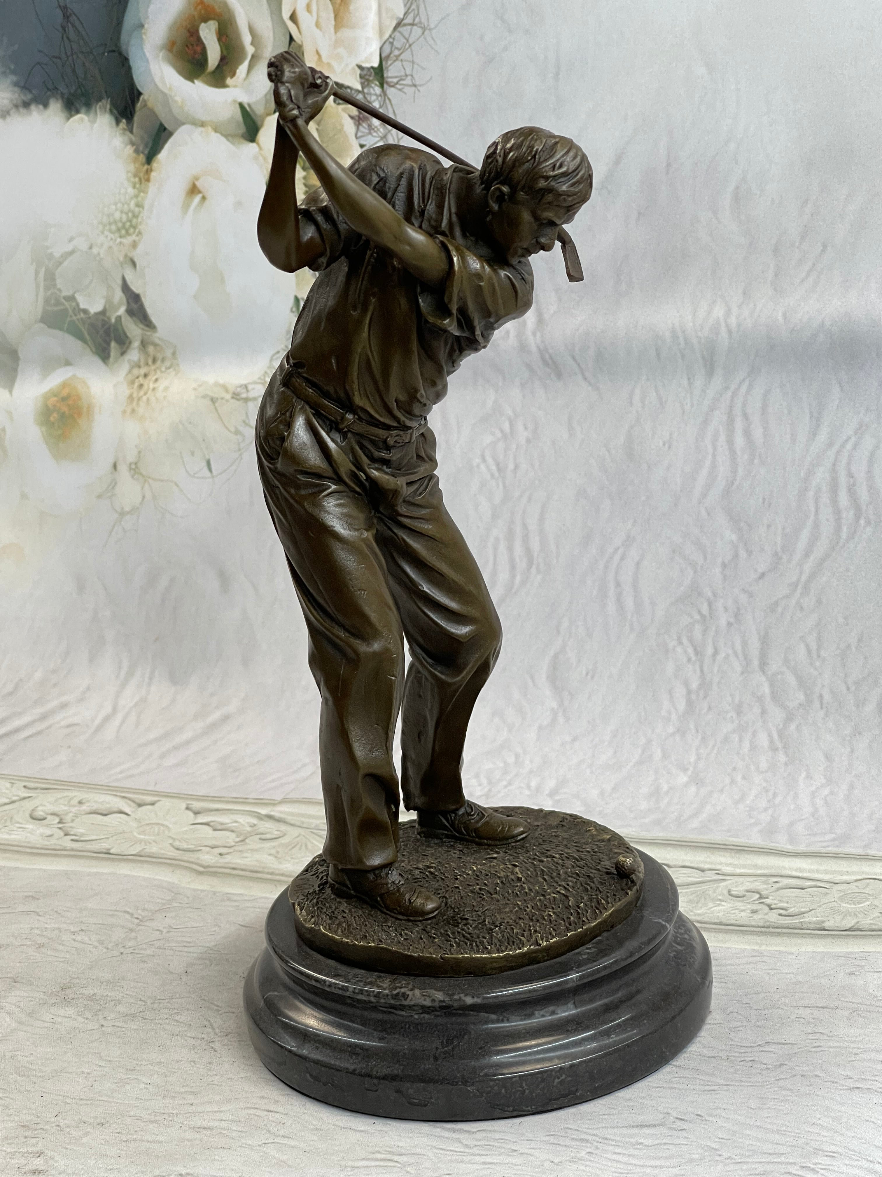 Lark Manor Adwin Tall Golfer Trophy House Decor Golf Golfing Figurine