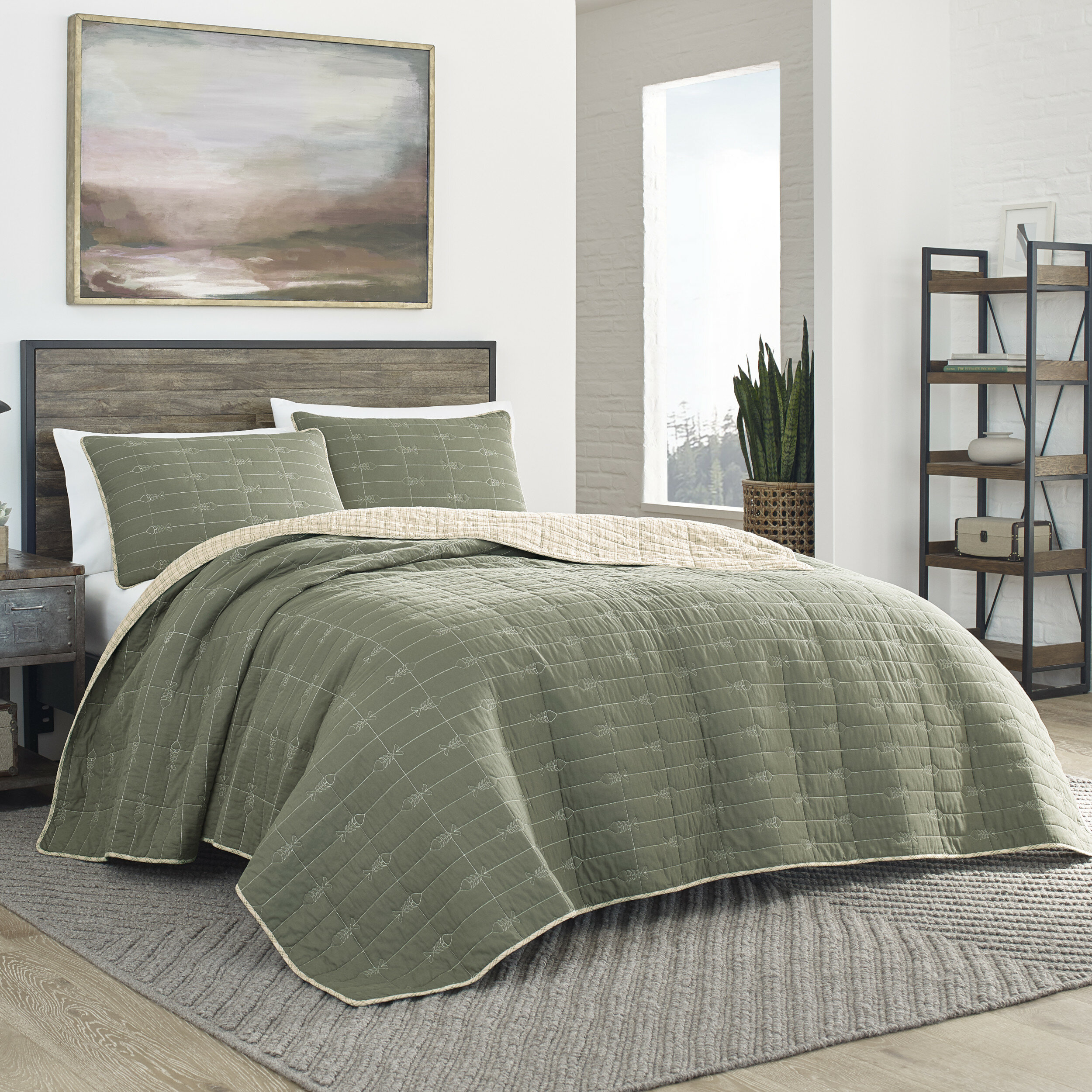 olive green quilt bedding