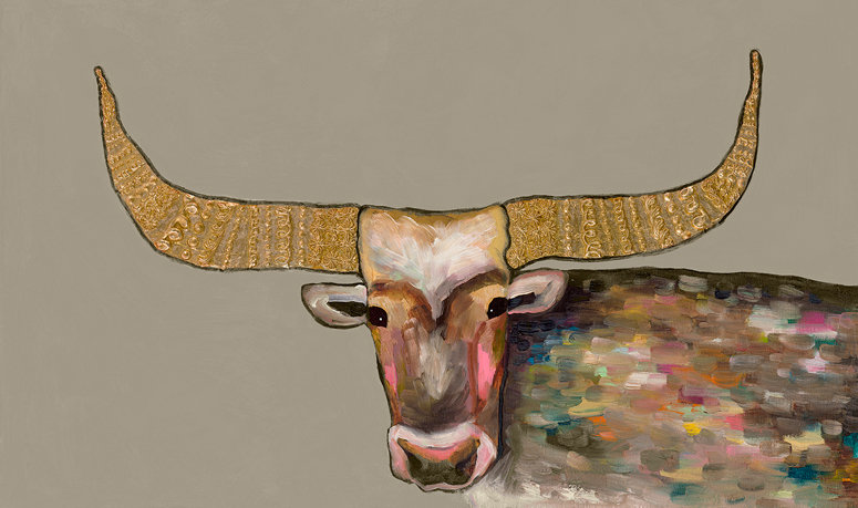 Greenbox Art Golden Bull Putty By Eli Halpin Print Of Painting
