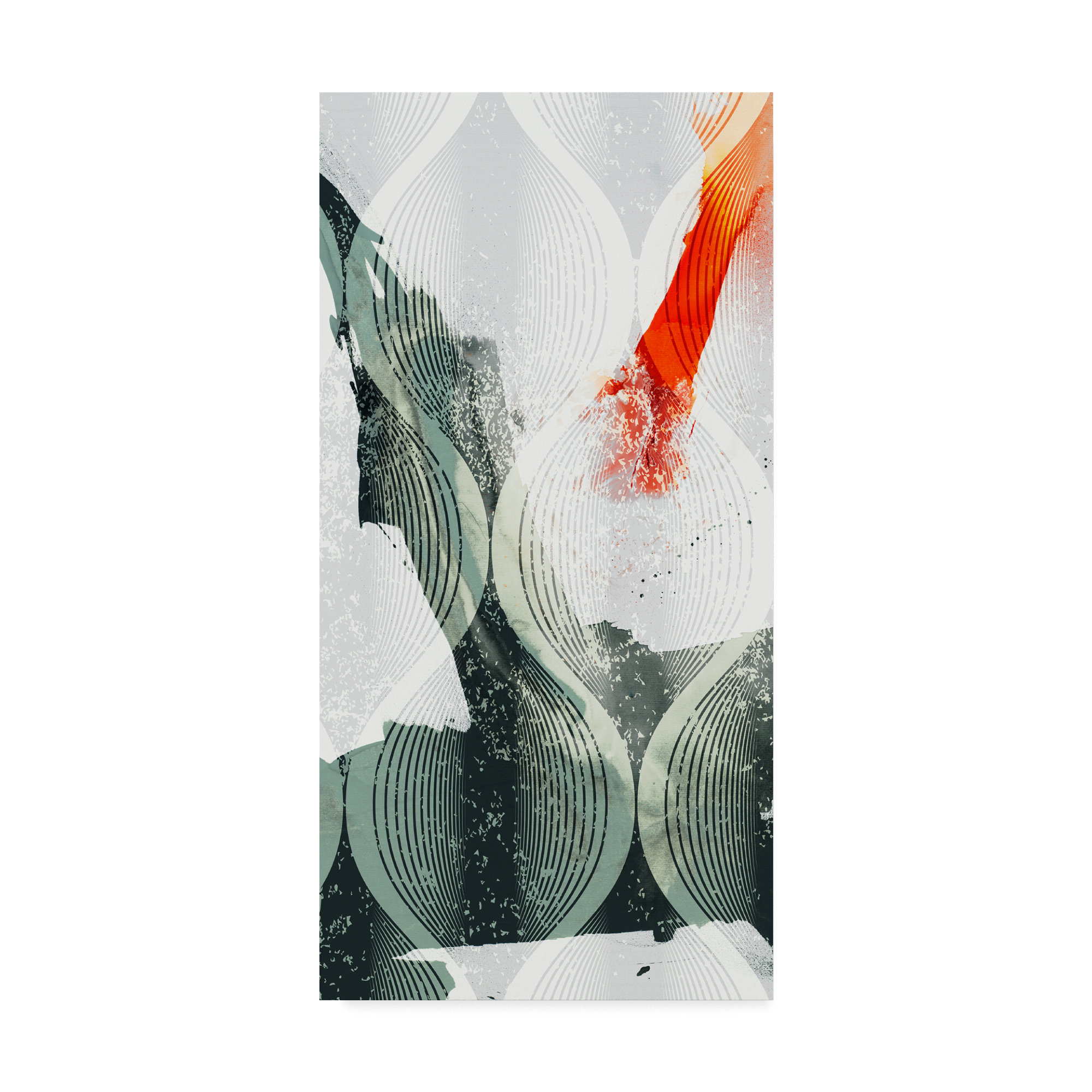 East Urban Home Minimal Wave Ii Graphic Art Print On Wrapped Canvas Wayfair