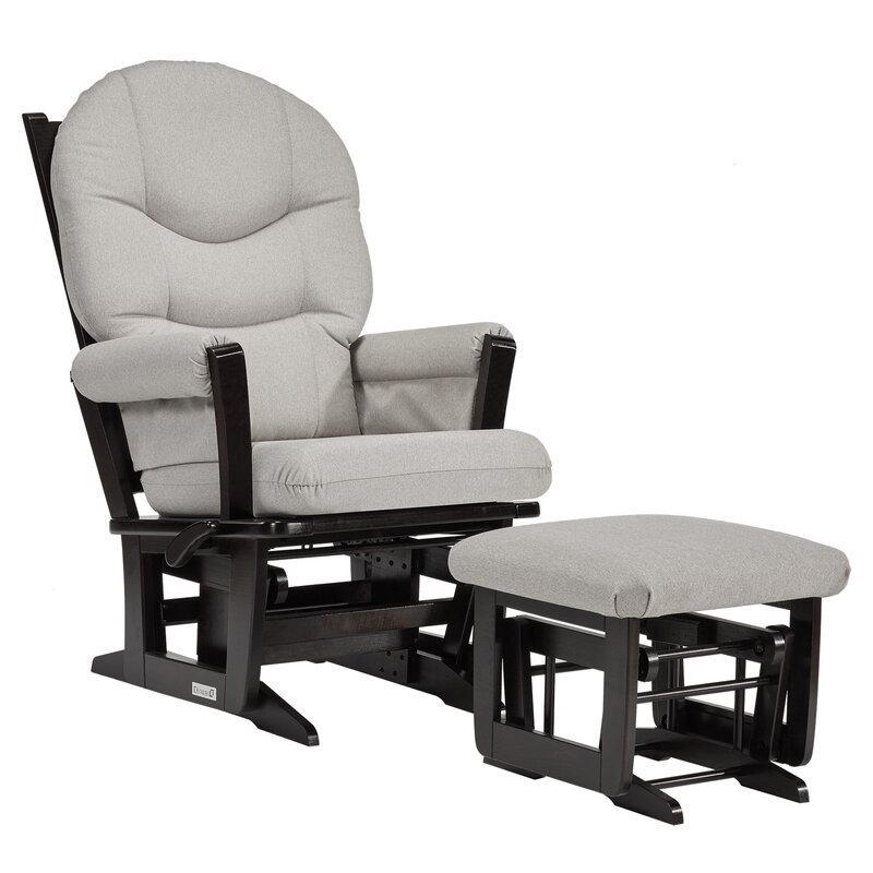 dutailier victoria reclining glider with ottoman