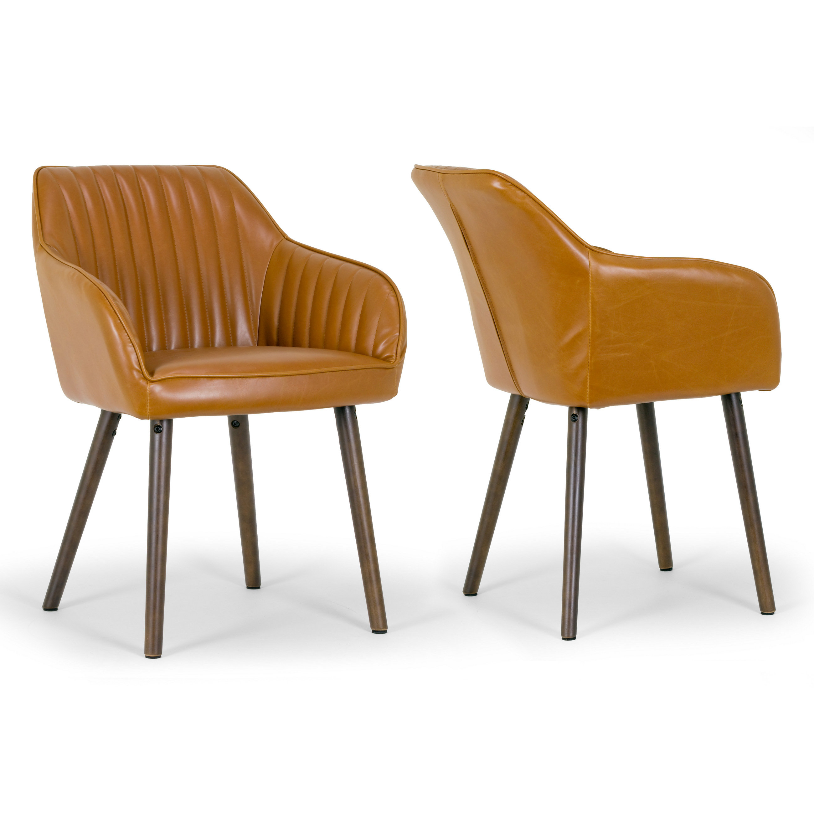 pair of warwick fabric dining chairs