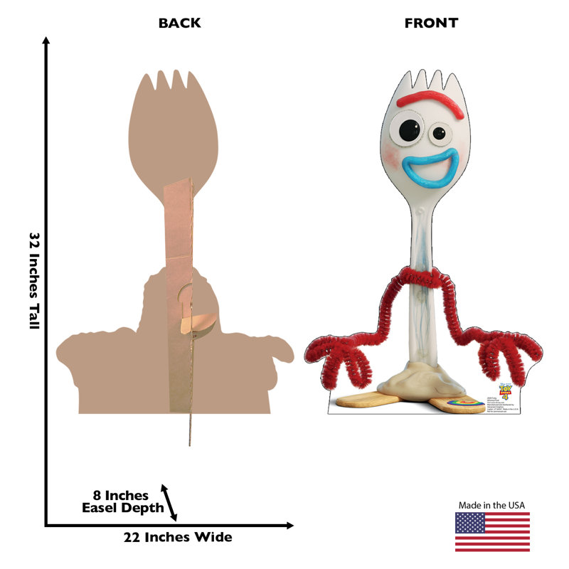 Advanced Graphics Forky Disney Pixar Toy Story 4 Cardboard Standup
