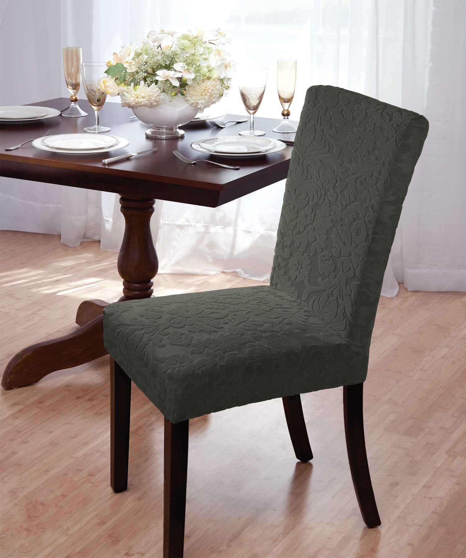velvet dining chair covers