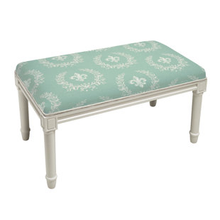 Go to store & view more images Ophelia & Co. Westley Fleur de Lis Wood Bench