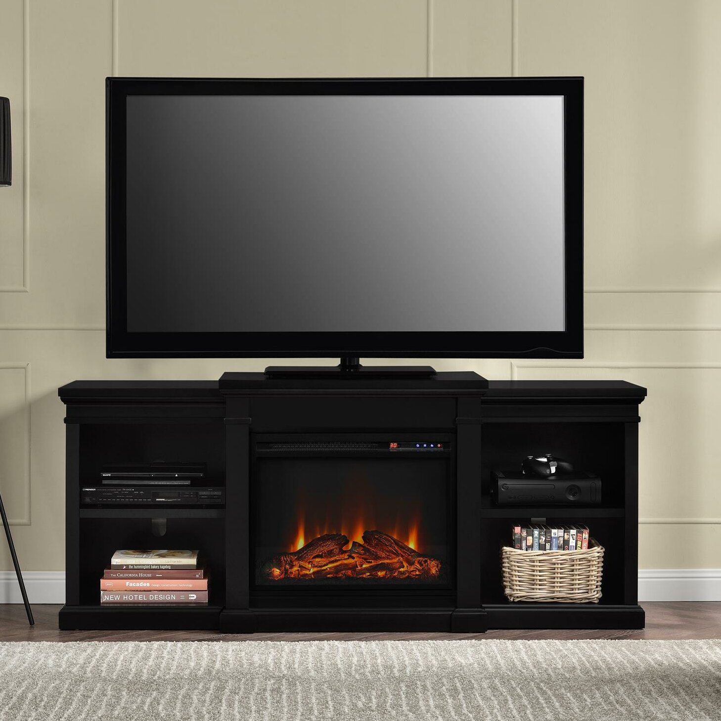 Stowe Tv Stand For Tvs Up To 70 Inches With Fireplace Included