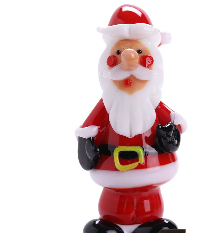 The Holiday Aisle Christmas Winter Decorative Glass Standing Santa