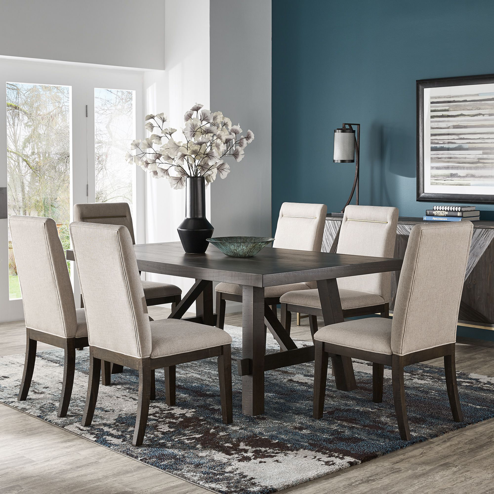 Gracie Oaks Labbe 7 Piece Dining Table Set Reviews Wayfair Gracie Oaks Labbe 7 Piece Dining Table