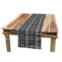 Sherry Kline Arcadia black Table Runner Multicolored,13 X 90