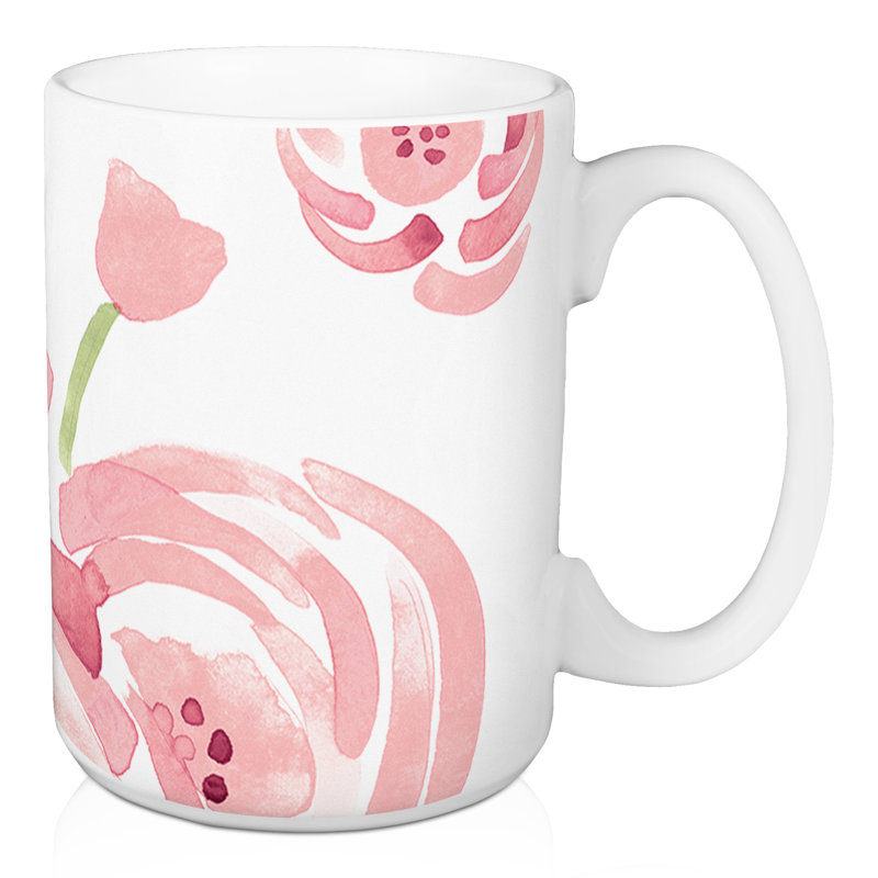 Watercolor Hearts 13 oz Ceramic Mug