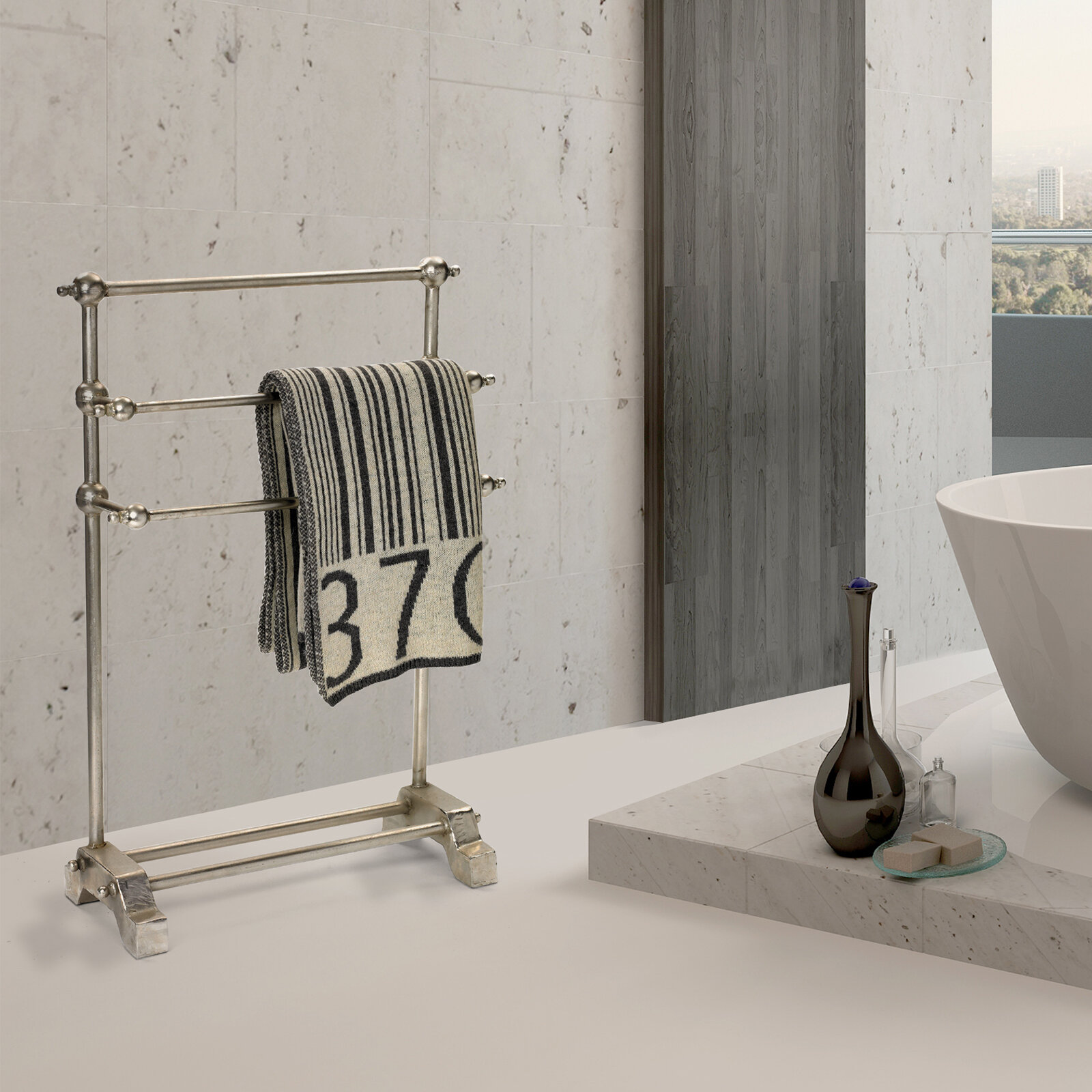 Polished Nickel Towel Stand Hot Sale 1690436033
