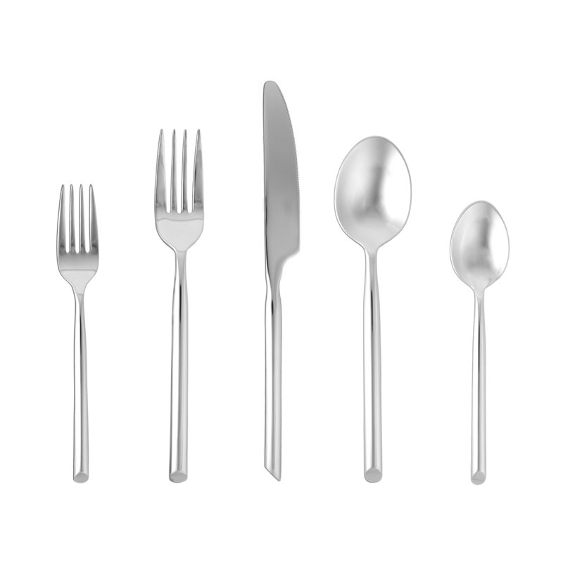 Forks Fortessa Arezzo 18 10 Stainless Steel Flatware Dessert Spoon Brushed Stainless Steel 8 Set Of 12 Kitchen Dining