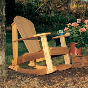 Cedar Furniture And Accessories Country Hearts Solid Wood Rocking Adirondack Chair by Creekvine Designs Reviews