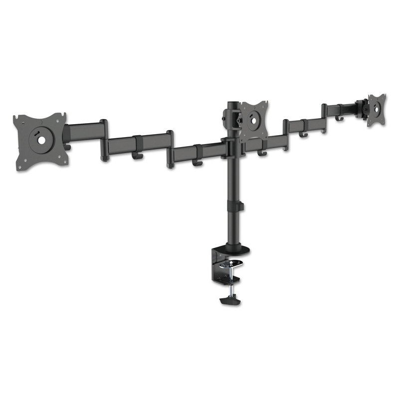 Kantek Inc Monitor Arms Height Adjustable 3 Screen Desk Mount Wayfair