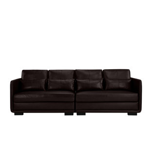 Kiana 2 Piece Convertible Leather Sofa by Ebern Designs Savings