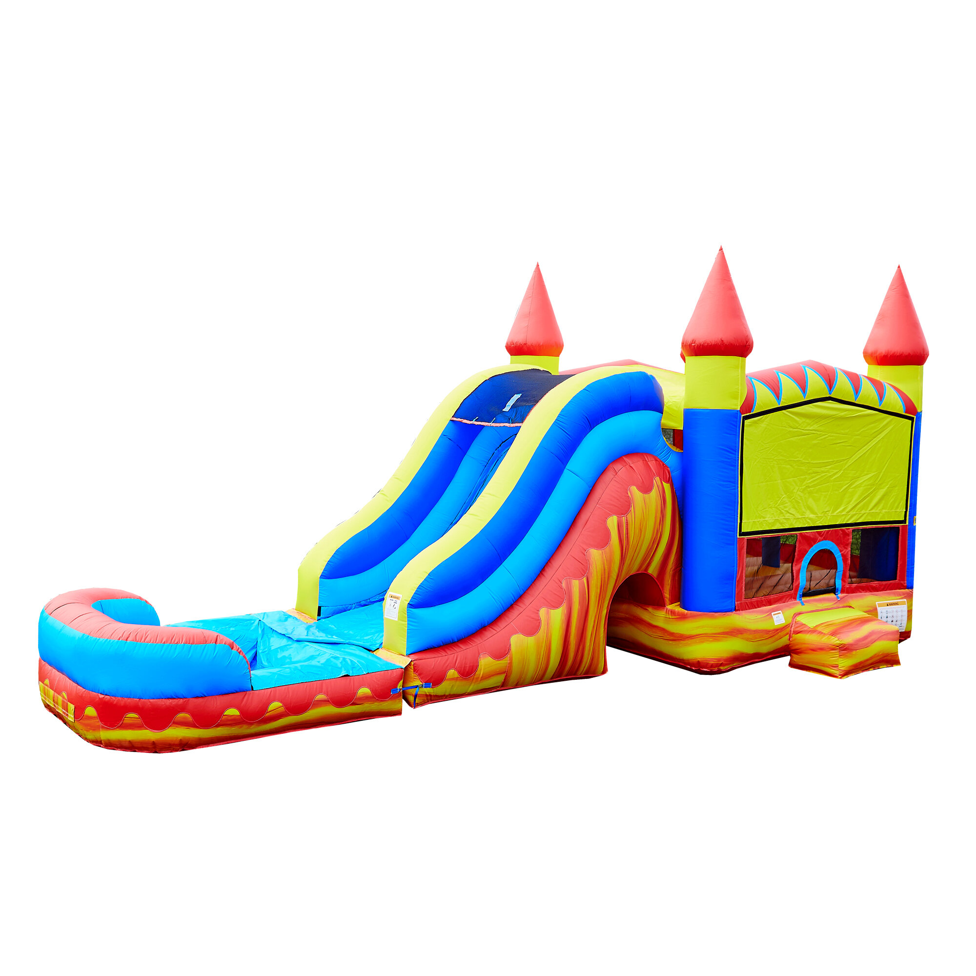 JumpOrange Turbo Blaze Titan Inflatable Water Slide Combo Bounce