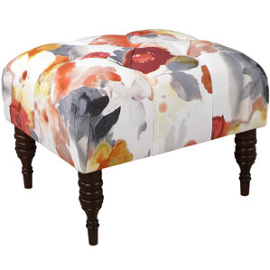 Floral Tufted Cocktail Ottoman by One Allium Way