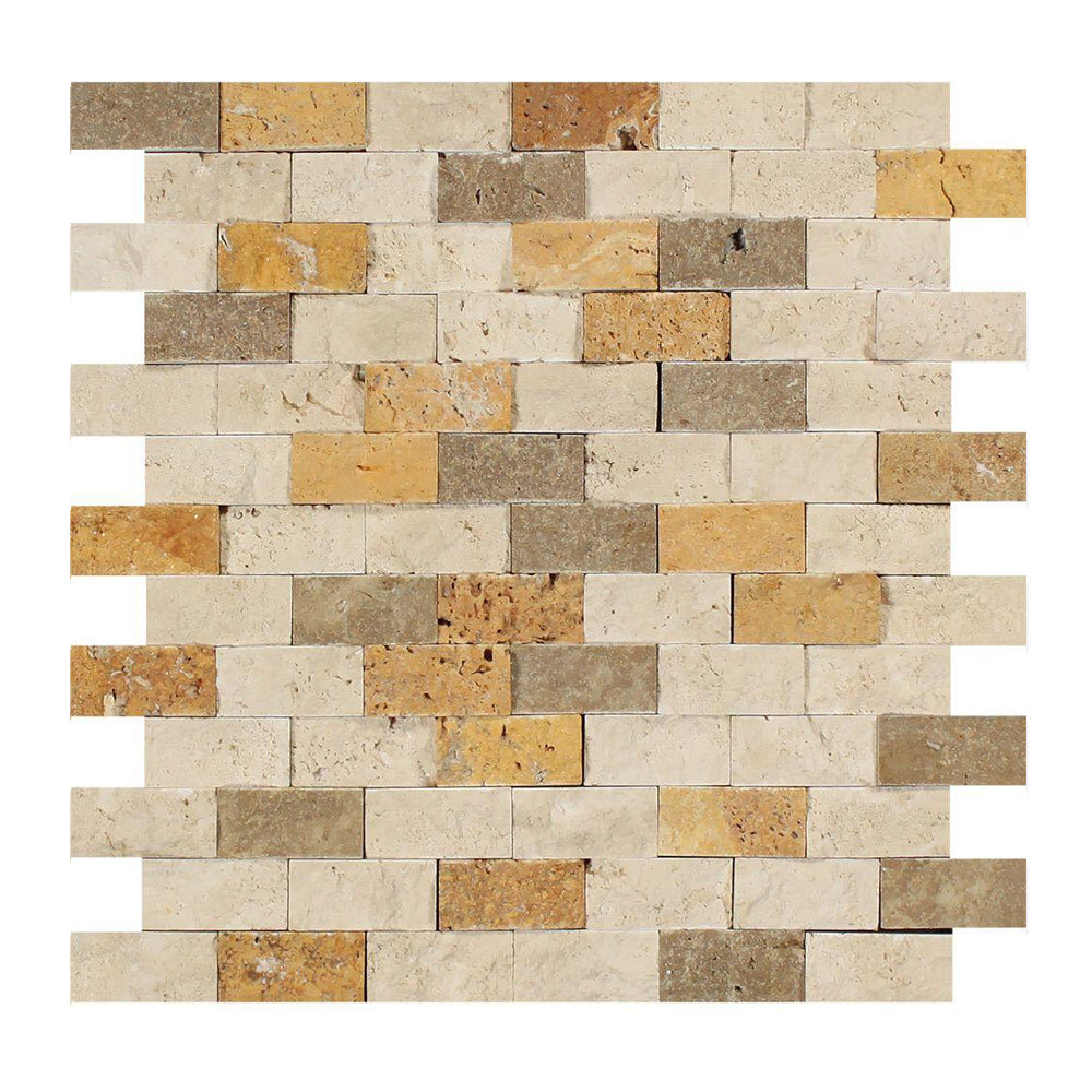 Stone & Tile Shoppe, Inc. Travertine Brick Joint Mosaic Wall & Floor ...