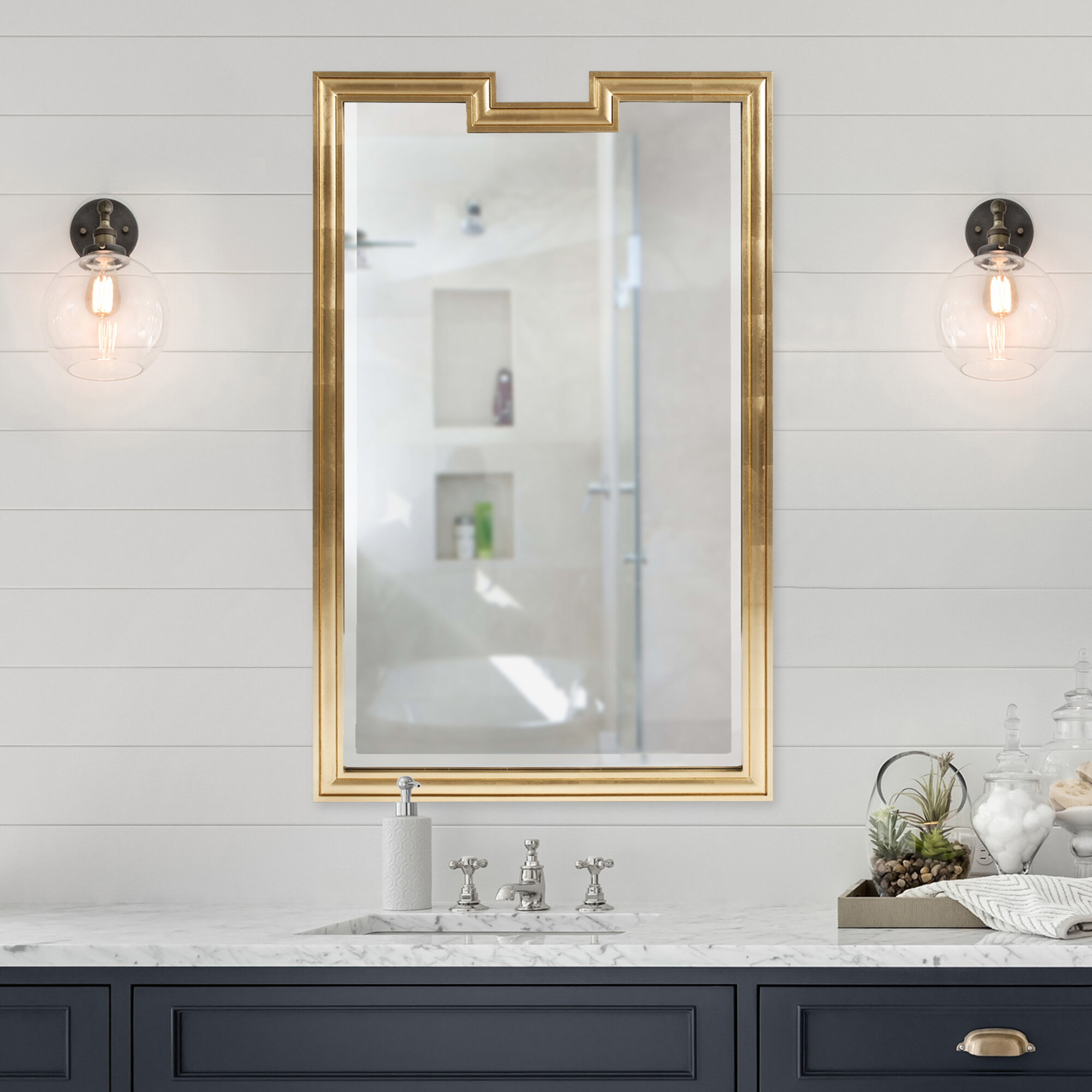 Rosdorf Park Deschamp Rectangle Wood Wall Mirror & Reviews | Wayfair