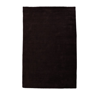 Manns HAND KNOTTED LOOM WOOL ECO-FRIENDLY AREA RUGS - Brown Color | Solid Design | Area Rugs for Living room, Bedroom