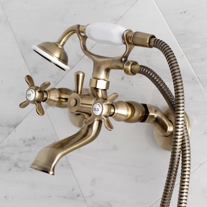 Essex Double Handle Wall Mounted Clawfoot Tub Faucet