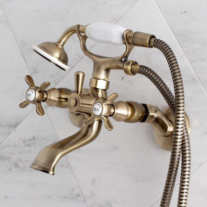 Essex Double Handle Wall Mounted Clawfoot Tub Faucet